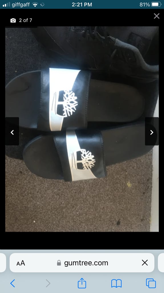 Nike air max trainers size 9 and timberland 9.5  sliders