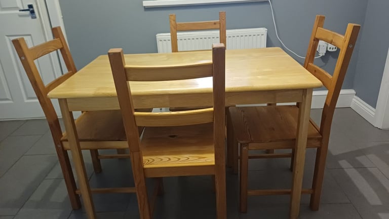  wooden table and chairs 