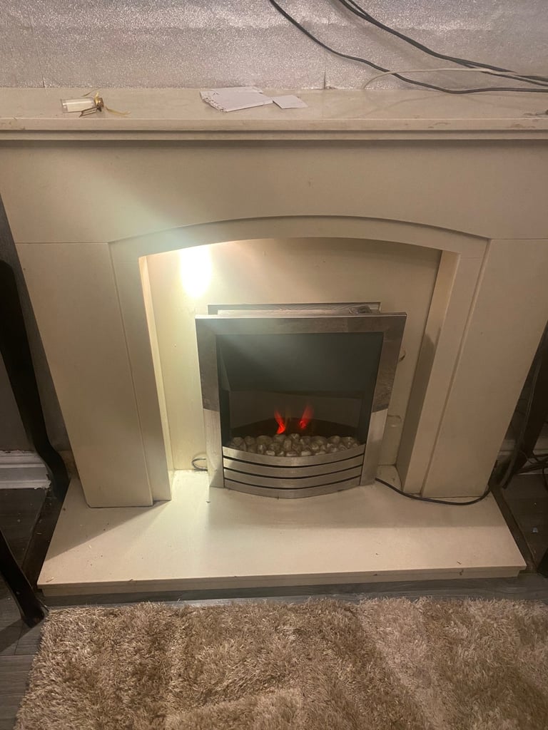 image for Marble fireplace and fire 