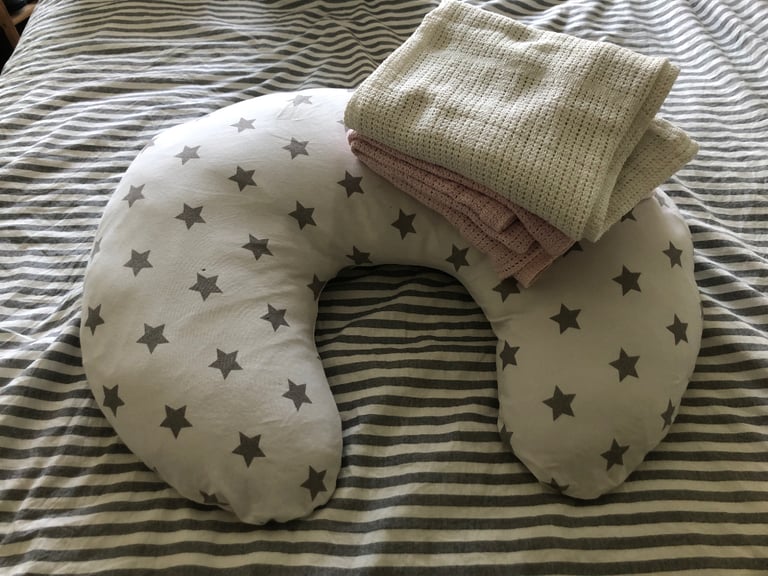 Baby cushion and blankets