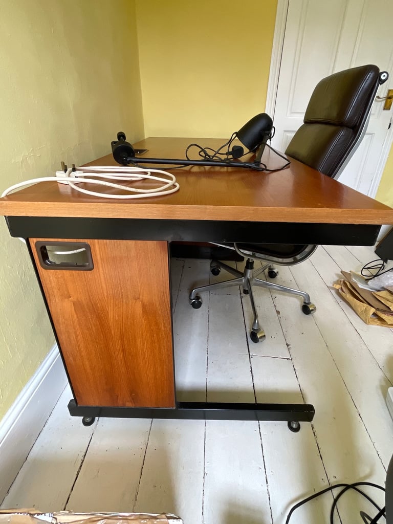 Still available: Large wooden computer desk and lockable cabinet