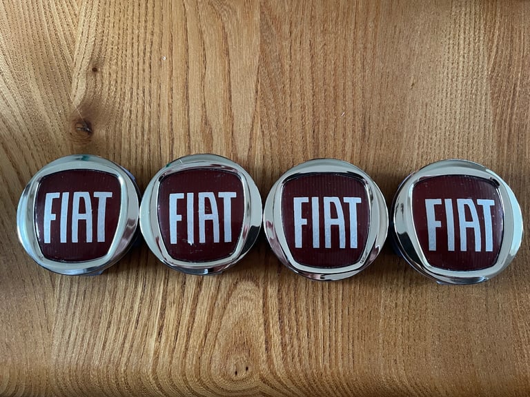 Fiat 60mm Hub Cap Emblem x 4