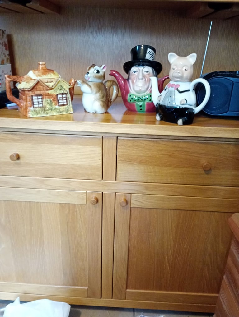 Ceramic character teapots x 4