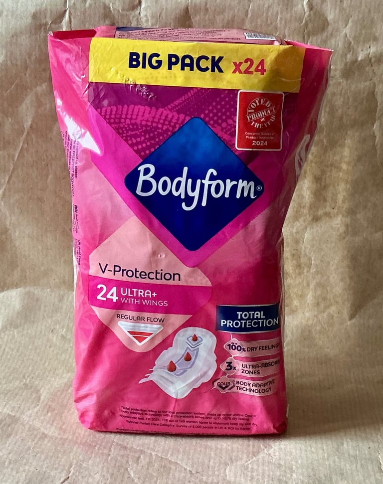 image for Bodyform V-Protection Ultra+ with Wings Regular Flow Sanitary Towels Pads - £2.00 each