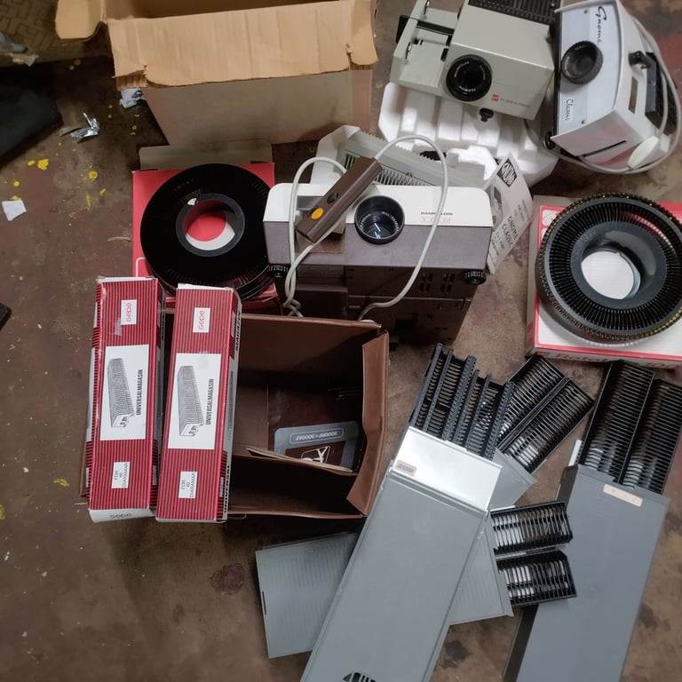 image for gaf aldiss gnome 35mm slide projector holders job lot positives magazines