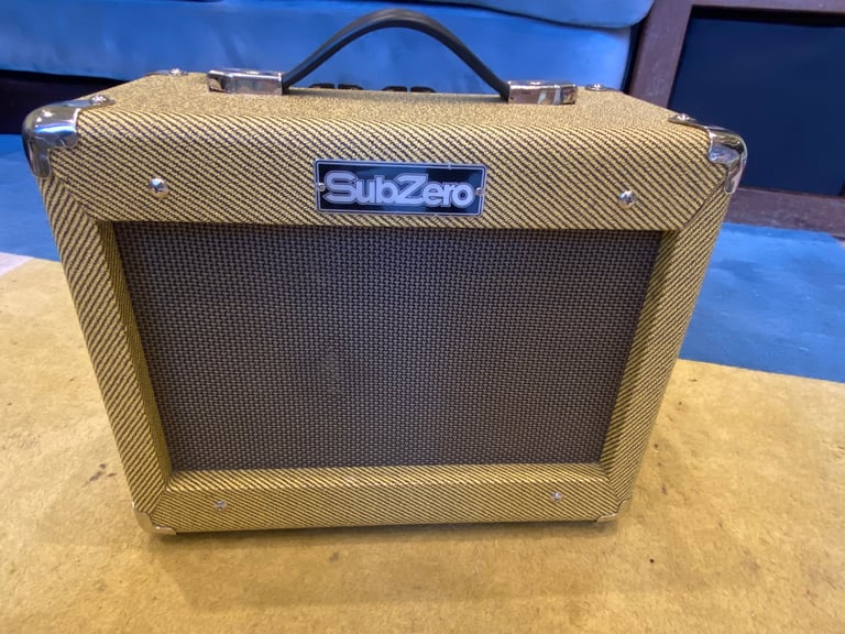 Sub Zero Gold Base Guitar Amp Amplifier Electic Practice Amp Working