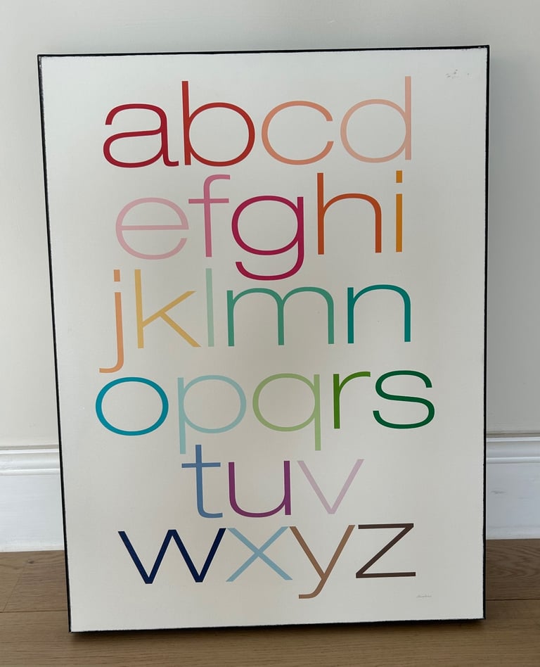 image for Alphabet picture, ready to hang