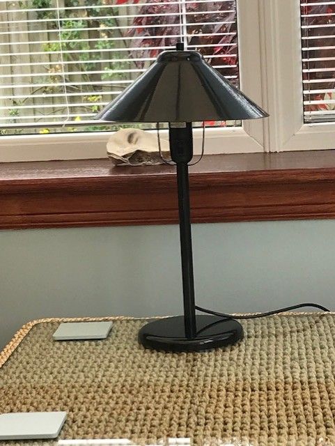 LAMP FOR SALE - DESK /TABLE/HALL/BEDSIDE IN STUNNING BLACK METAL STYLE £25