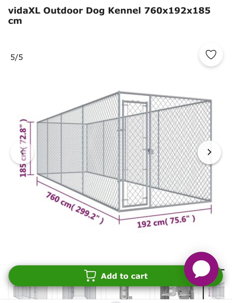 Dog outdoor run Kennel cage Metal Large