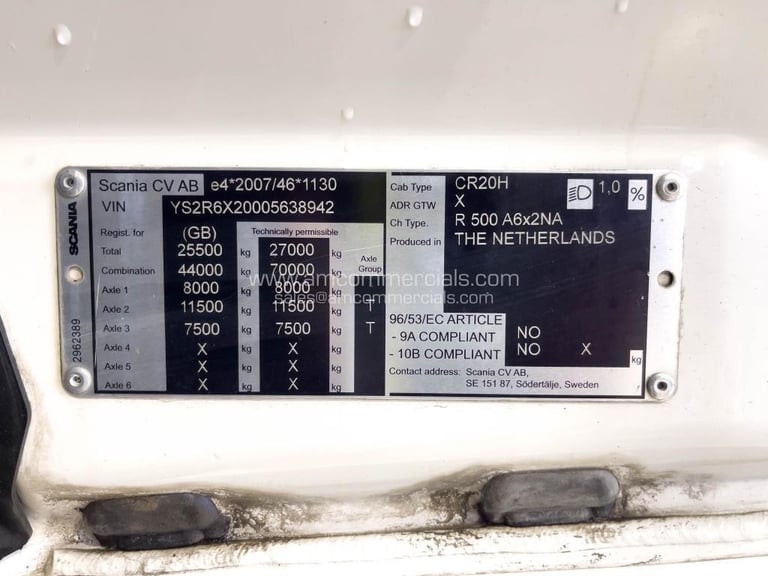 2021 (71) SCANIA R500 HIGHLINE 6X2 TAG AXLE