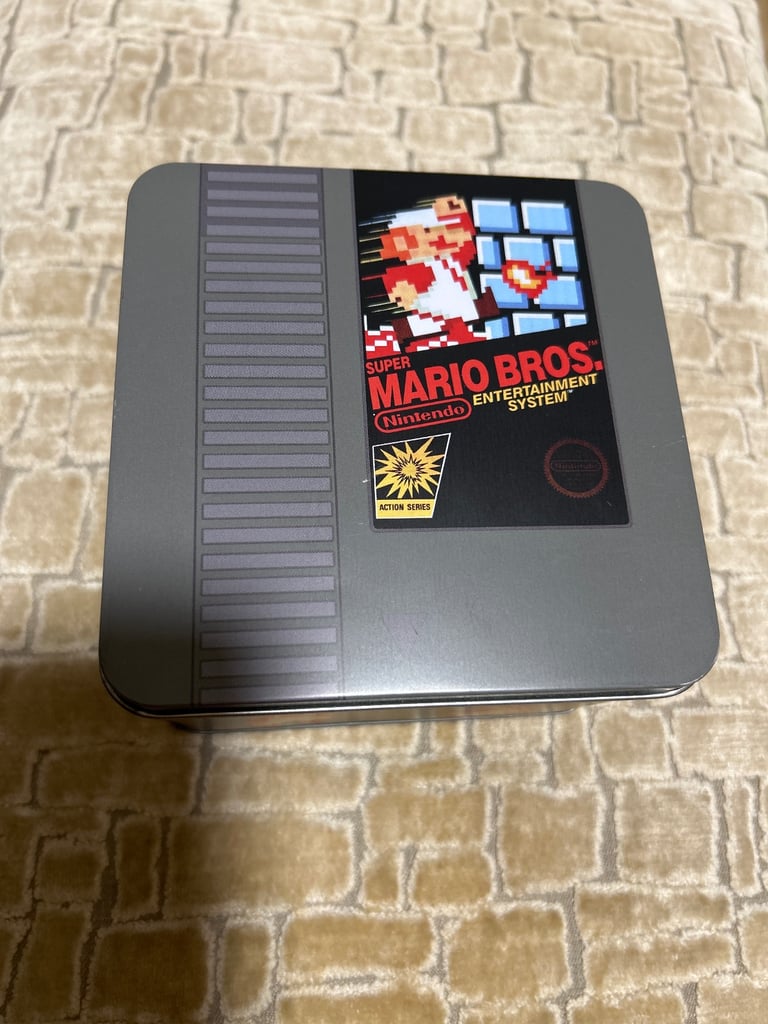 image for SUPER MARIO BROS TIN NINTENDO NES GAMES CARTRIDGE DESIGN with PUZZLE