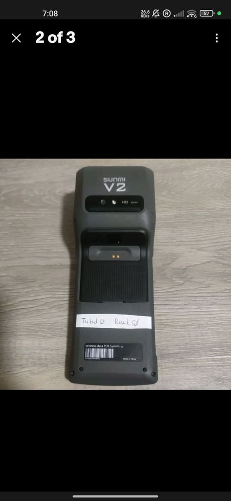 Deliveroo Tablet Sunmi V2 POS Terminal With Built-in Printer