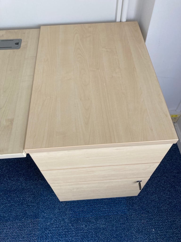 Maple and Teak Office Pedestals