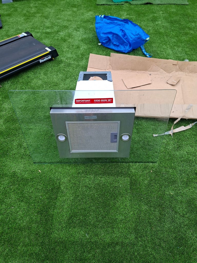 image for Chrome extractor fan with glass surround 