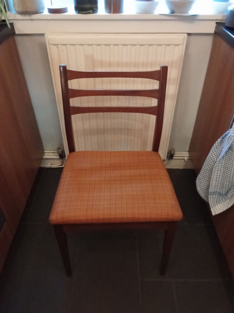 Mid-century dining chairs. teak wood. two for £20
