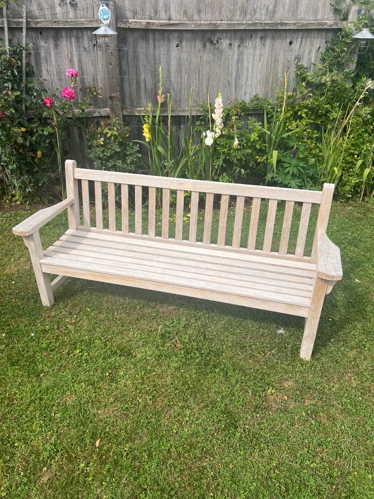 Barlow Tyrie 180cm/6ft ‘London’ Bench, Heavy Silvered Teak