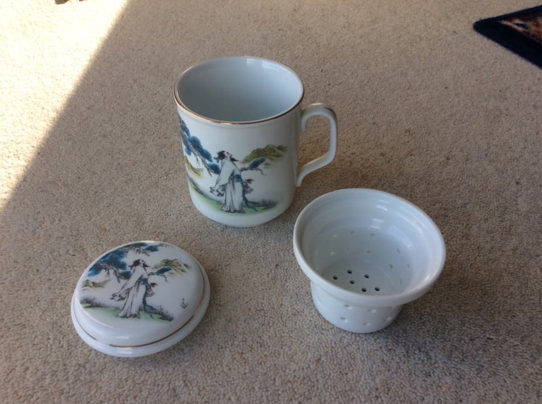Japanese tea mug with infuser.