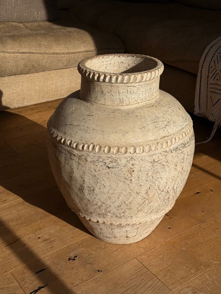 Antique handcrafted urn: Rustic Farmhouse Chic