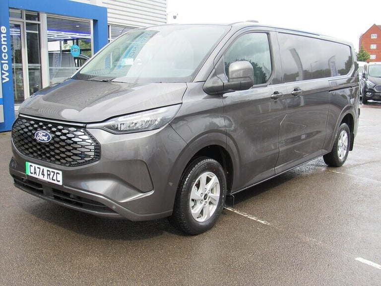 2024 Ford E-Transit 320 Limited LWB L2 GREY AUTOMATIC VAN WITH SAT NAV REAR CAMERA TWIN SIDE DO P...