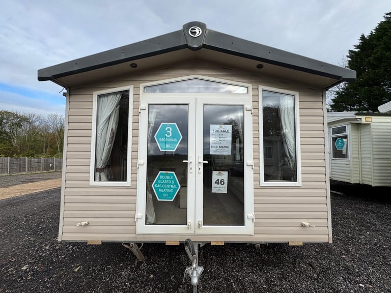 3 Bed Swift Static Caravan - DG, CH, Patio Doors - Offsite Sale for Private Land
