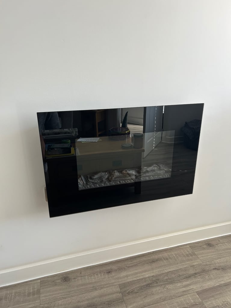 Black LED Electric Fire Place 