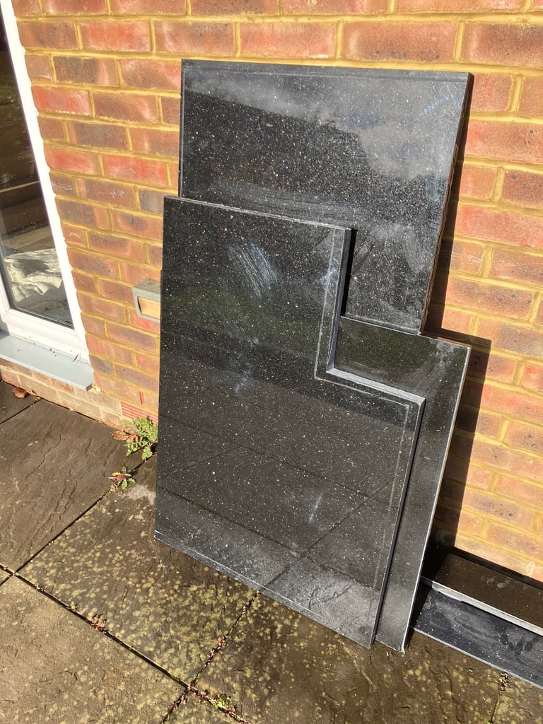 Black Granite pieces with slight sparkle 