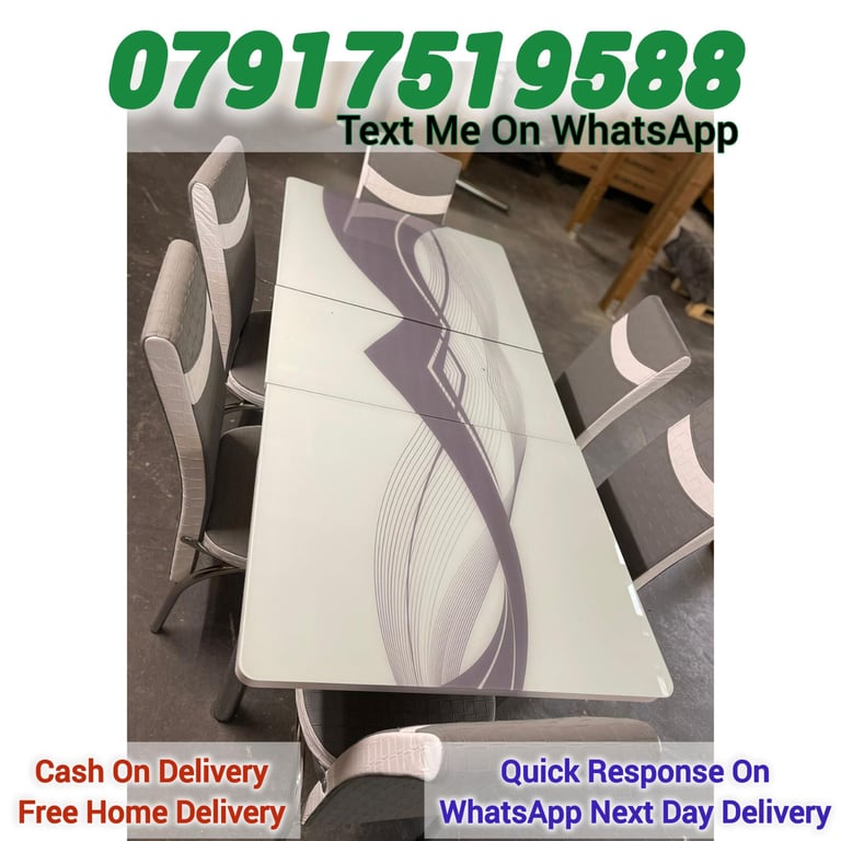 Dining table with 4 and 6 chairs Free Delivery