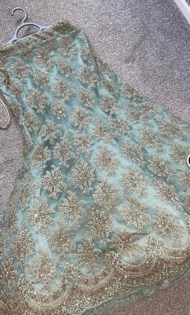 Bridal Dress Mint/bluey - Small Size 8-10