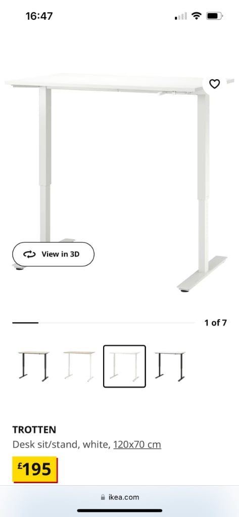 Brand New White Standing IKEA Desk and Chair