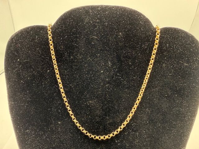 image for 18.5" 9ct Yellow Gold Belcher Chain Necklace