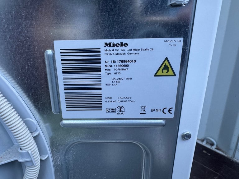Miele TCF640WP 8kg T1 Heat-Pump Tumble Dryer with EcoSpeed – White