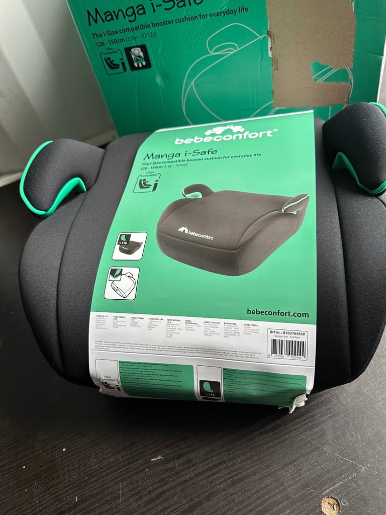 Bebeconfort Manga I-Safe Car Booster Seat for 6 to 12 Years 125 to 150cm Black