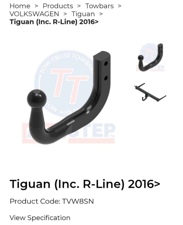 Towbar , vw tiguan 
