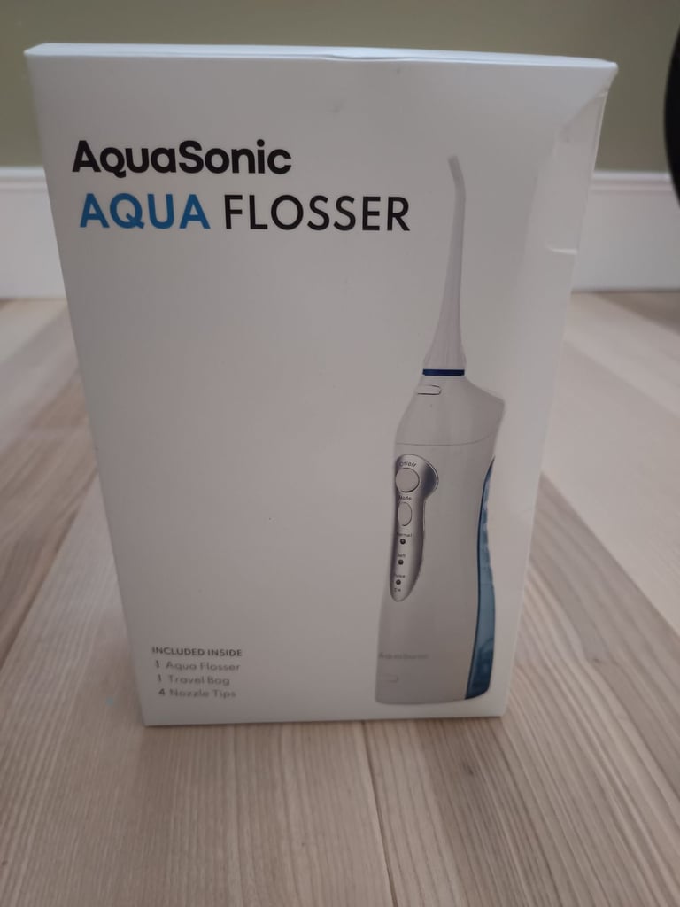 Aquasonic Aqua Flosser - Professional Rechargeable Water Flosser with 3 Tips 