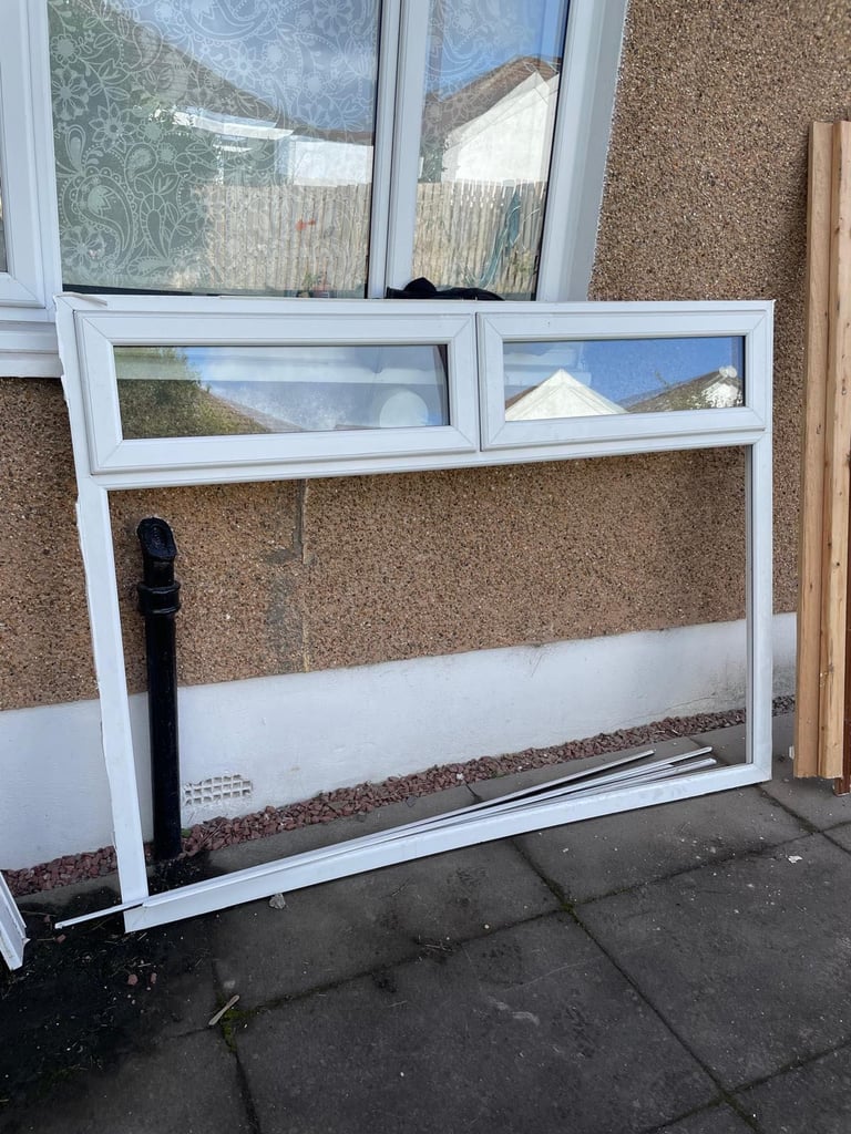 Used white upvc window