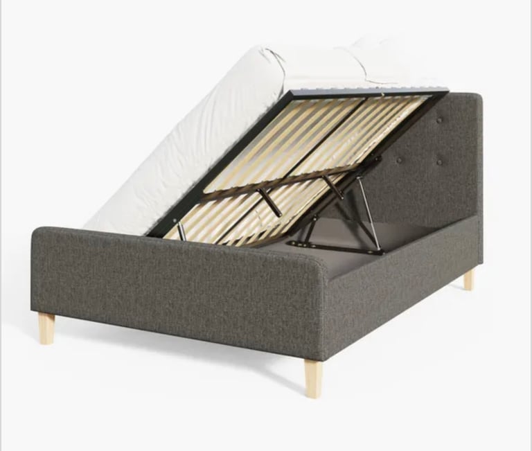 King size ottoman grey bed can deliver locally for fee