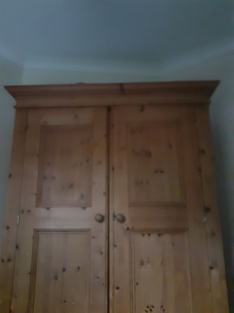 Solid pine wardrobe
