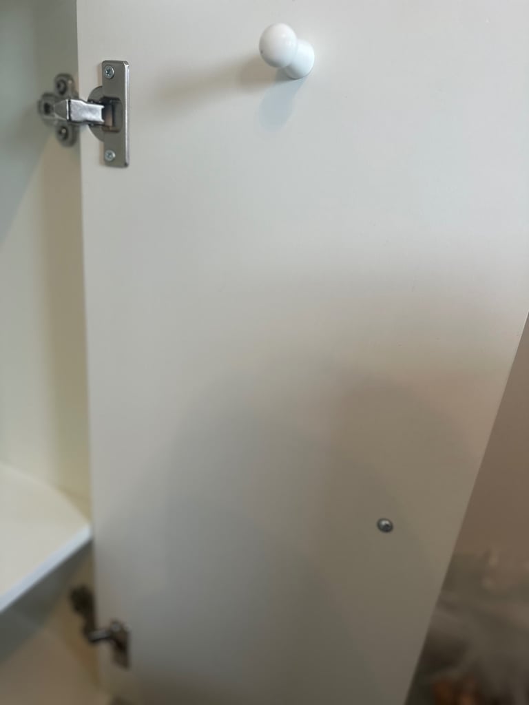 Mamas and papas 6 drawer one small wardrobe door chest of drawers solid wood cream 