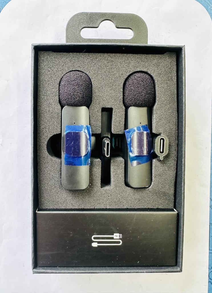 K9 Wireless Microphone for iPhone, iPad, Android Audio Video Recording, Crystal Clear Sound Quality