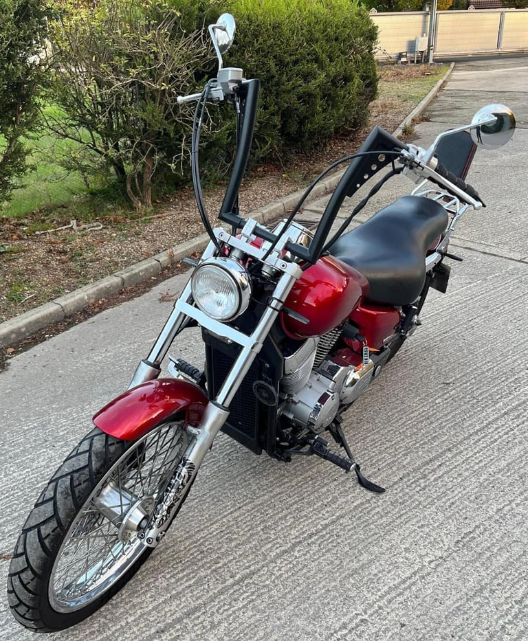 2007 07 HONDA VT 750 C2-7 SHADOW RED MINT 9k MILES CUSTOM CRUISER TALL BARS