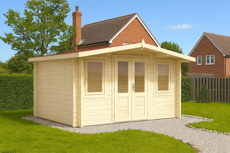 image for Log cabin Oxford 4m x 3m. Shed, summer house, garden room, office.