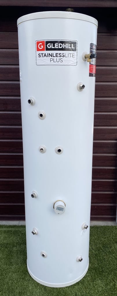 GLEDHILL 300L HOT WATER CYLINDER PLUHP300S STAINLESS LITE PLUS SOLAR HEAT PUMP