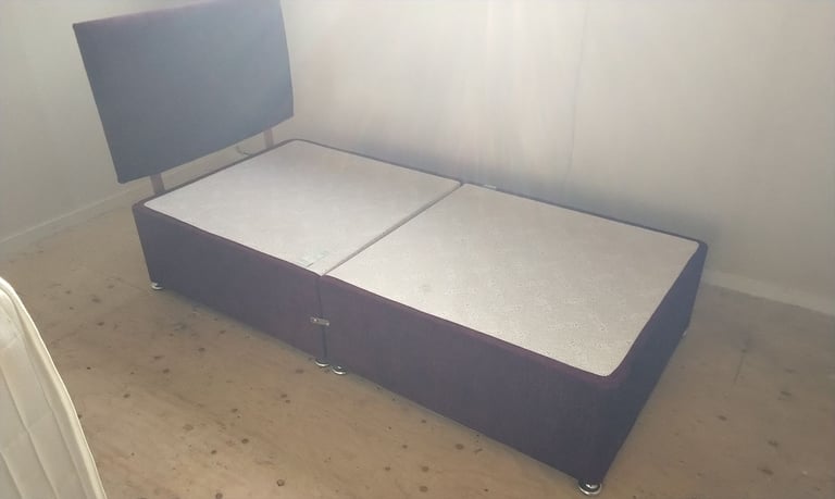 Single bed and headboard