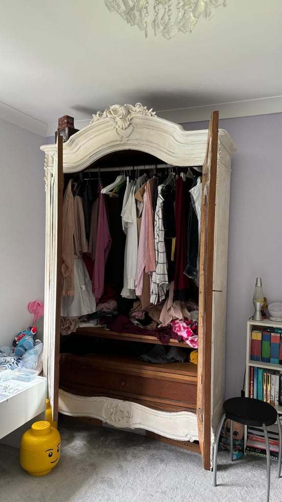 Louis 16th double bed and Amoire /side units 