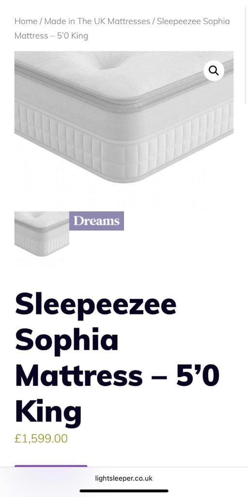 Smart Tv king size bed frame, matress   