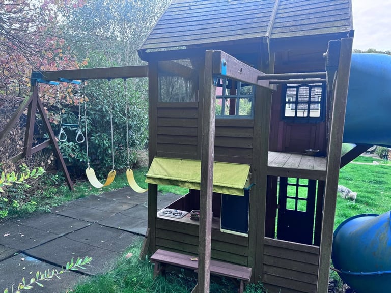 Children’s playset swing slide curly side etc