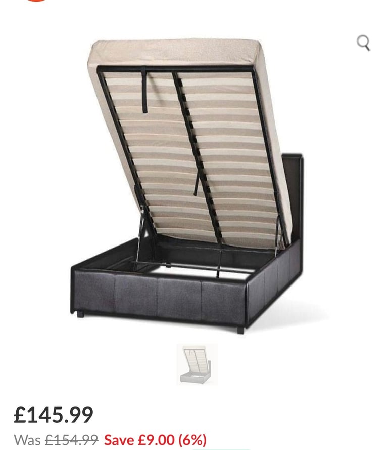 Faux leather king size bed 