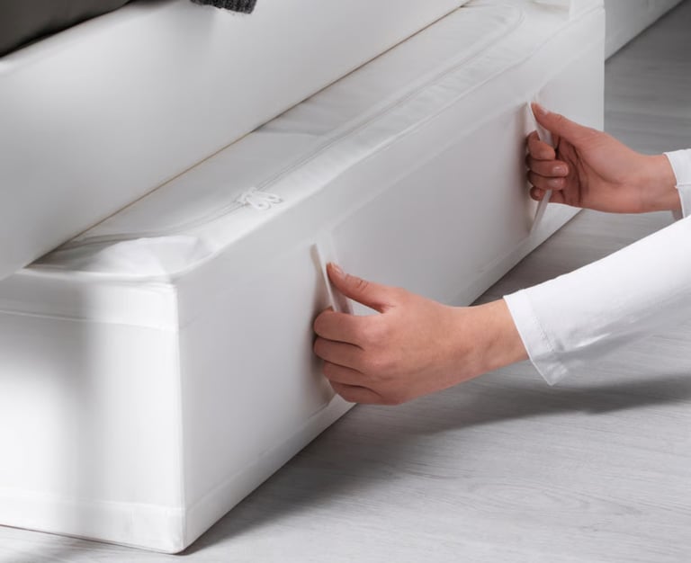 As New IKEA Storage Case - White - 90x53x19 cm RRP £8