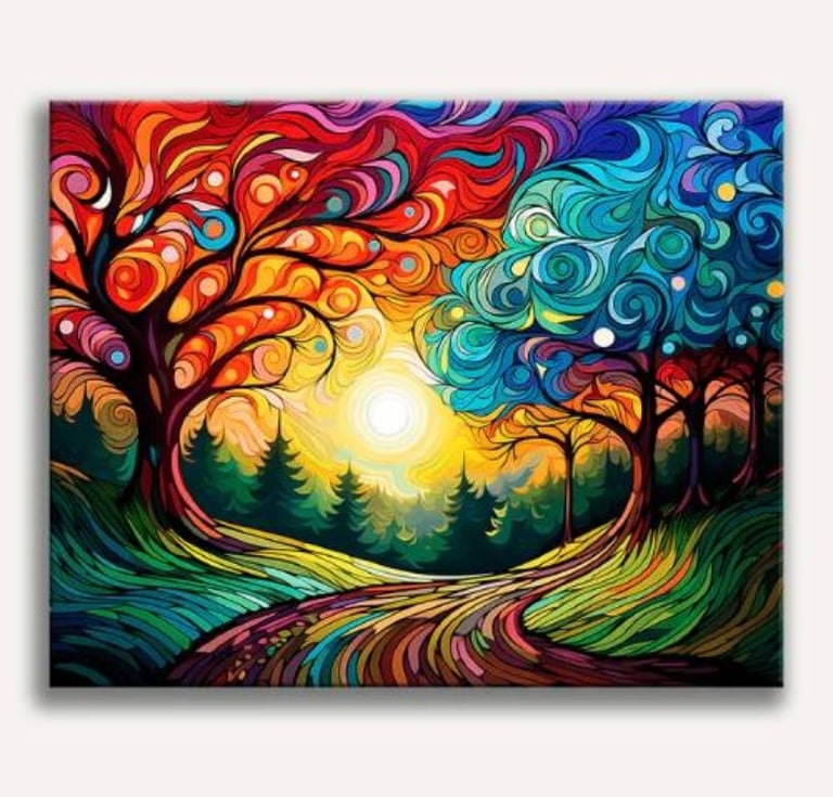 Number ARTIST, Vivid Wilderness, Full-Kit-Framed, 50-40cm