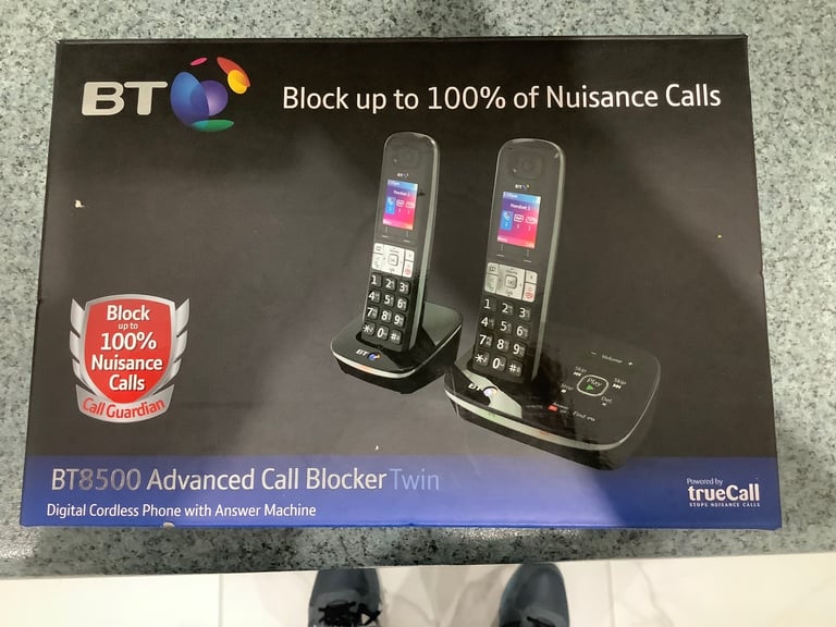 Perfect for elderly  - BT8500 Twin Cordless Phones. Phone Call Blocker With Answer Machine